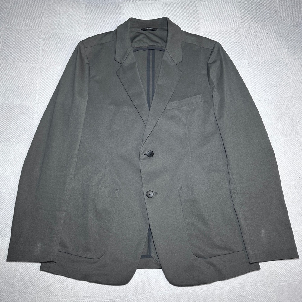 Ministry of Supply Kinetic Chore Blazer Mens Large Primeflex Stretch Tech Grey